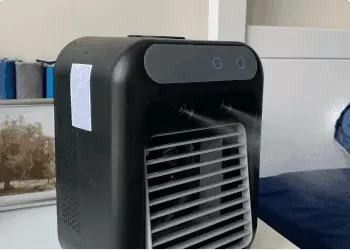 Glacier Breeze customer review - cooler misting on windowsill