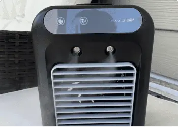 Glacier Breeze customer review - cooler on patio table